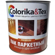 Лак паркетный алкидно-уретановый 0,8 л полуматовый "Colorika Tex", 6шт/уп