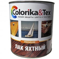 Лак яхтный алкидно-уретановый 0,8 л полуматовый "Colorika Tex", 6шт/уп