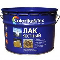 Лак яхтный алкидно-уретановый полуматовый 10 л "Colorika Tex"
