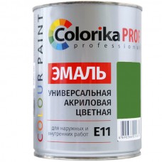 Эмаль акриловая Colorika Prof 0,9л САЛАТОВАЯ универсальная для наружних и внутренних работ Салатовая
