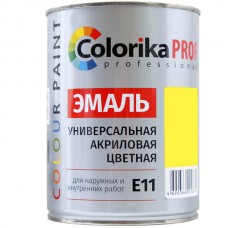 Эмаль акриловая Colorika Prof 0,9л ЖЕЛТАЯ универсальная для наружних и внутренних работ Желтая