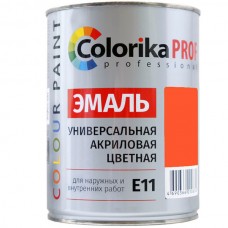 Эмаль акриловая Colorika Prof 0,9л ОРАНЖЕВАЯ универсальная для наружних и внутренних работ Оранжевая