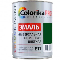 Эмаль акриловая Colorika Prof 0,9л ЗЕЛЕНАЯ универсальная для наружних и внутренних работ Зеленая