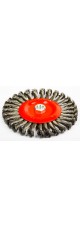 Щетка зачистная дисковая витая стальная скруч. (узкий шов) 175/37x6, 52K, M14x2, RPM9000 Интерскол 2233917800600